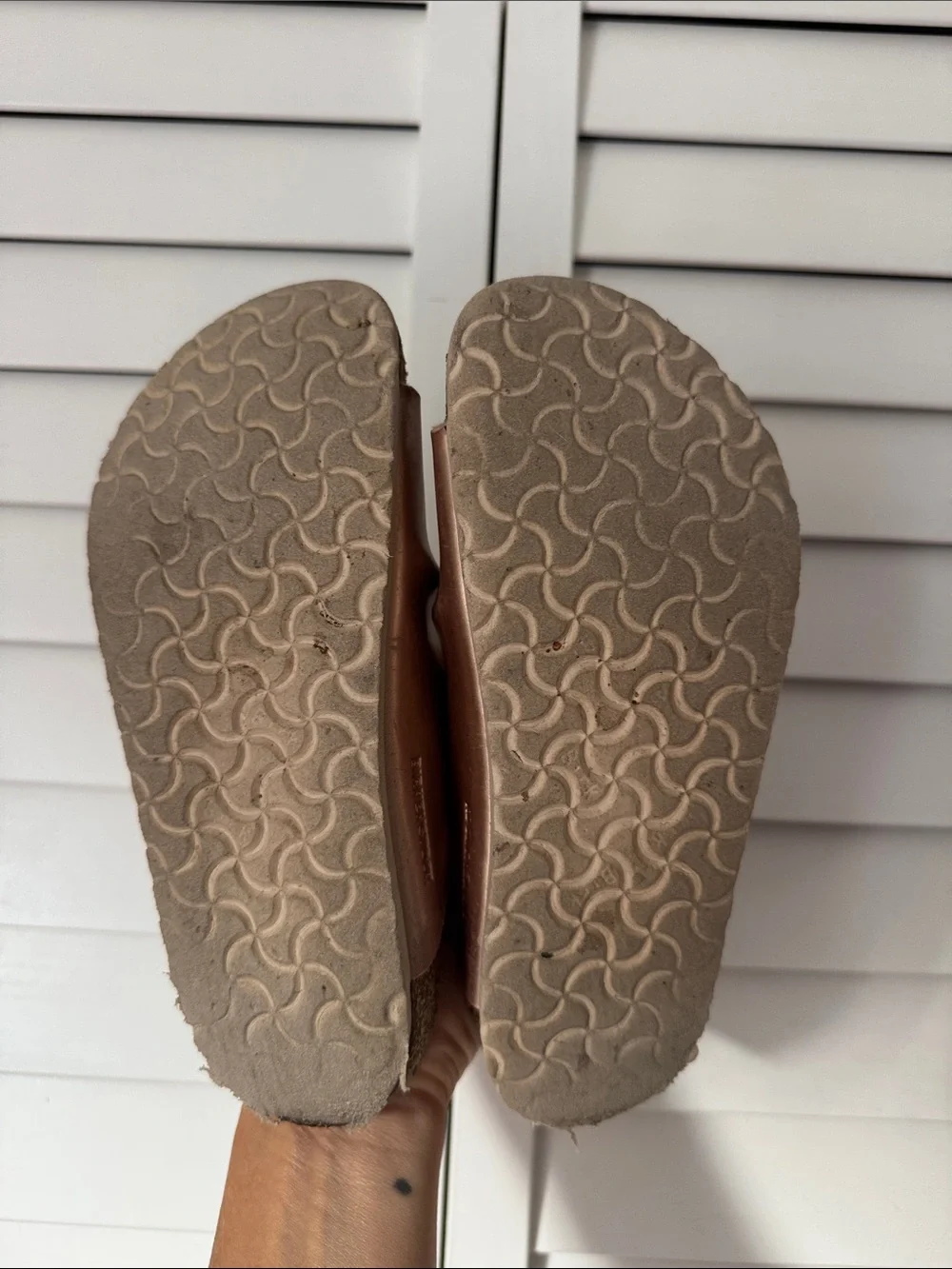 Metallic Rose Birkenstock Sandals